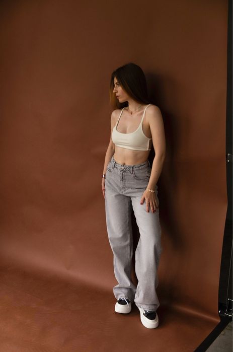 Сірі джинси прямого крою (туреччина)