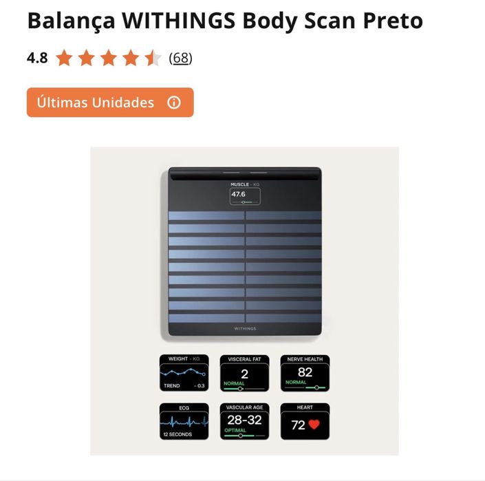 Balança WITHINGS Body Scan Preto