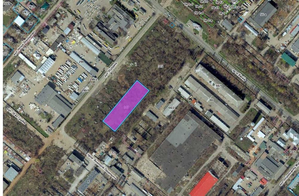 Продаж ділянки промислового призначення в районі проспекту Хіміків