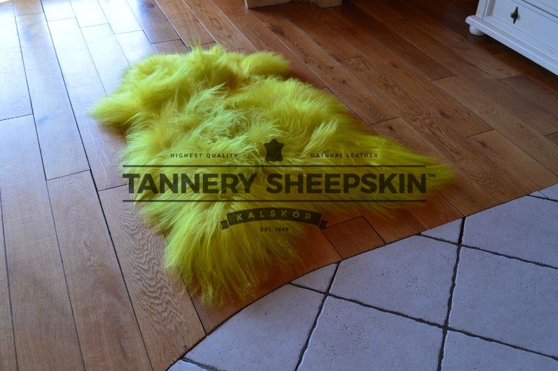 Skóra Dekoracyjna Island Żółty 111-130cm Skóra Owcza Dekoracyjna