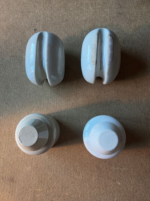Lote de 4 pecas porcelana alta tensao  antigas