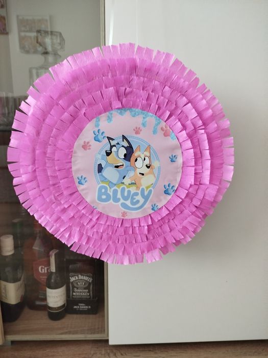 Piniata Bluey i Bingo różowa