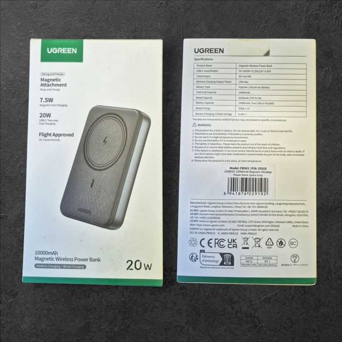 UGREEN PowerBank 10000mAh MagSafe для iPhone 17 бездротовий 20W