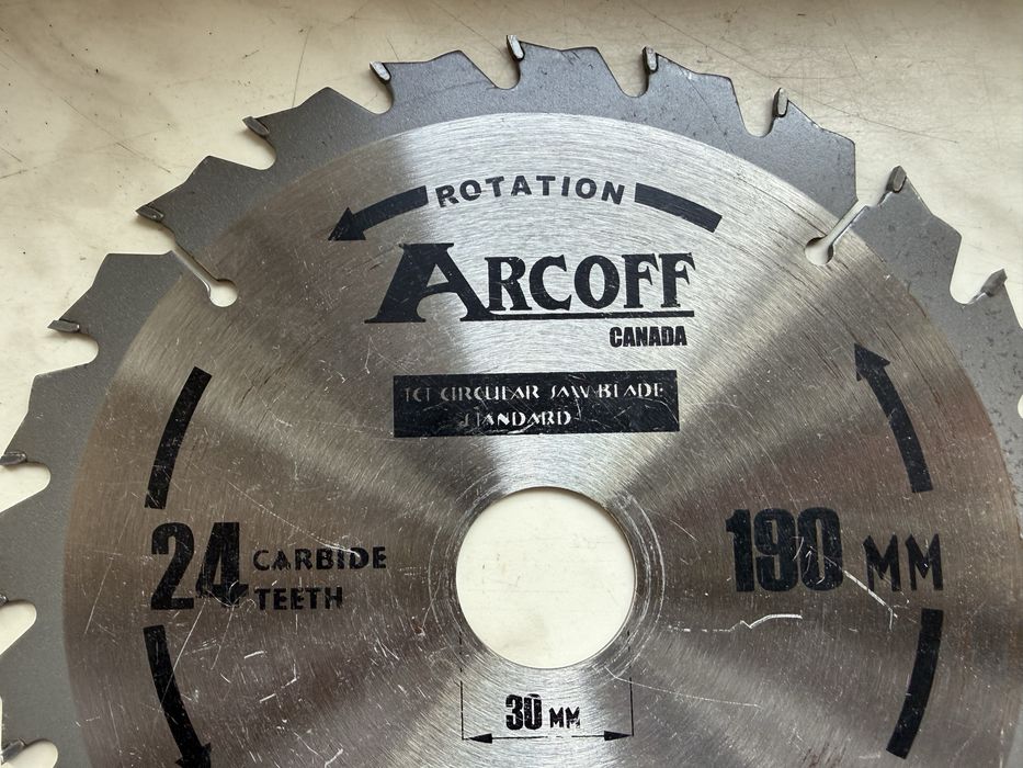 Tarcza widiowa do pilarki marki Arcoff 190 mm 24 zeby 30 mm