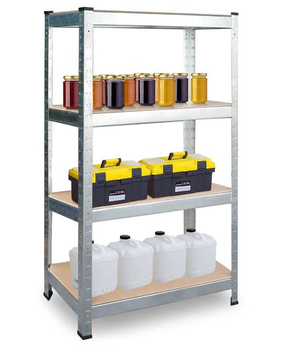 Стелаж металевий для дому гаража магазину складу полки МДФ метал