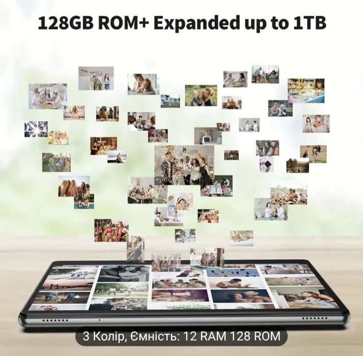 Новий! Планшет 10" 8000mah Андроїд 13, 12gb/128gb
12Gb оперативної пам
