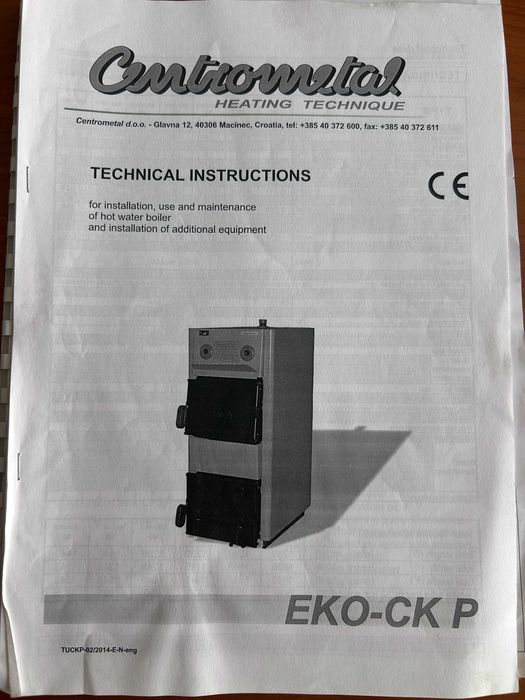 Caldeira aquecimento paletes e lenha