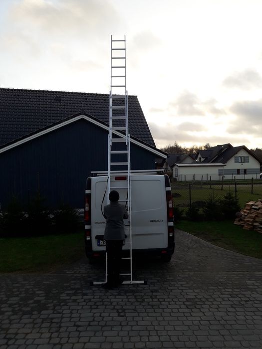Drabina aluminiowa wysoka 3x11 szczebli