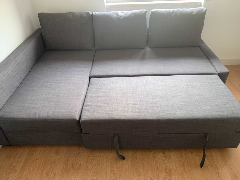 FRIHETEN  IKEA - Sofá cama de canto com storage, Hyllie dark grey · As new