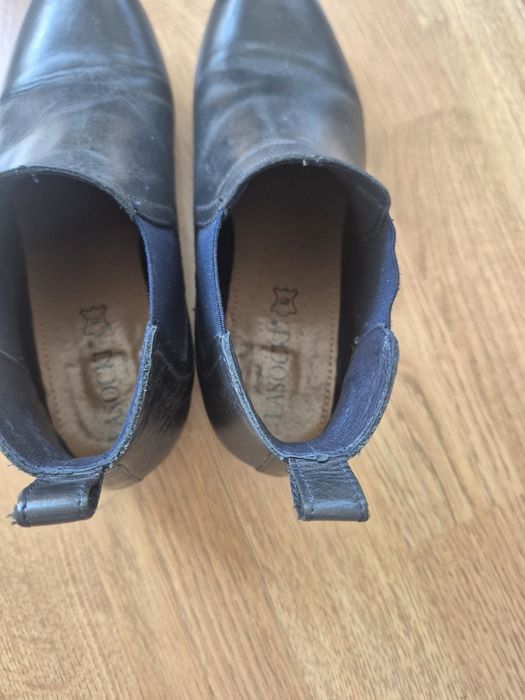 Botki Lasocki granatowe 36 skóra