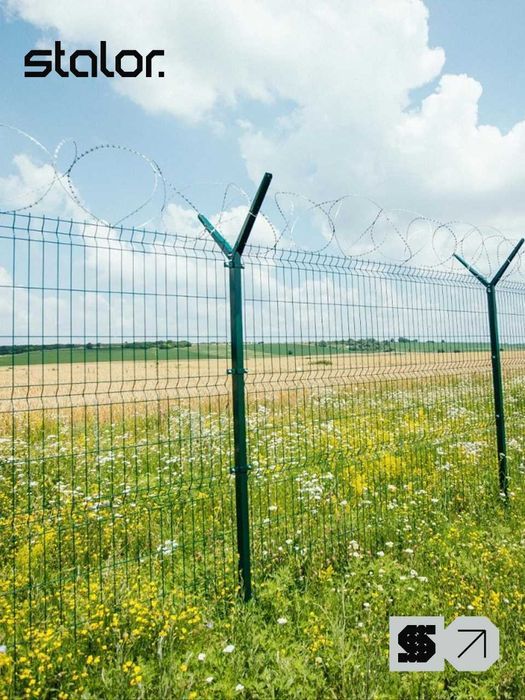 Паркан секційний. Сітка зварна. Металеві секції. Секції 3д. Сітка. Огорожа металева Забор