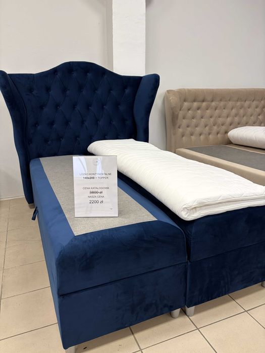 Łóżko kontynentalne 120x200 + Topper GRATIS