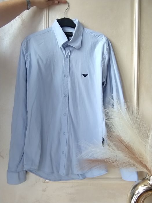 Koszula błękitna elegancka rozmiar M Emporio Armani
