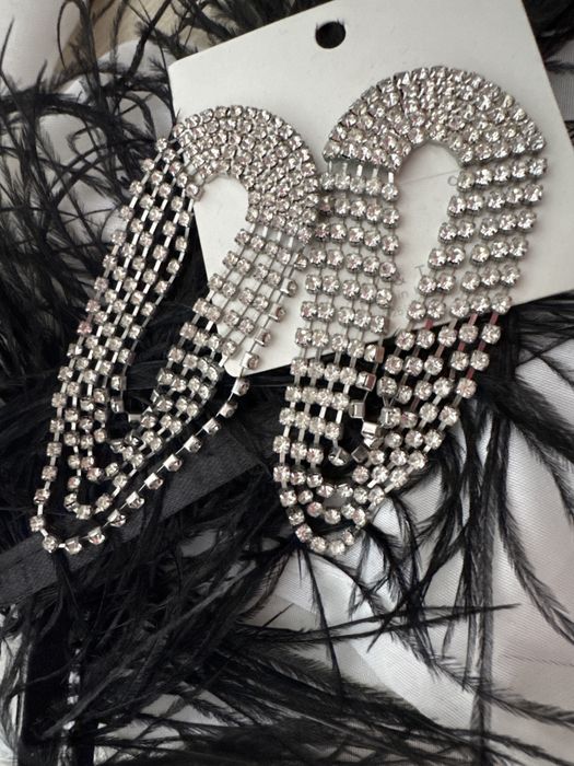 Сережки вечірні нарядні біжутерія