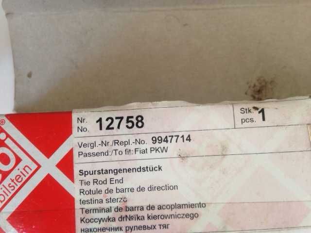 Наконечник рулевой тяги внешний 12758 Febi для ФІАТ Добло І
