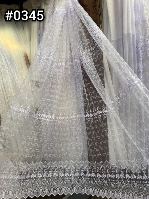 Тюль дешево з вишивкою, гардини фатин, занавески штори