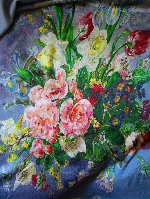 Розкішний палантин 100% шовк-сирець амбре 175х52 см