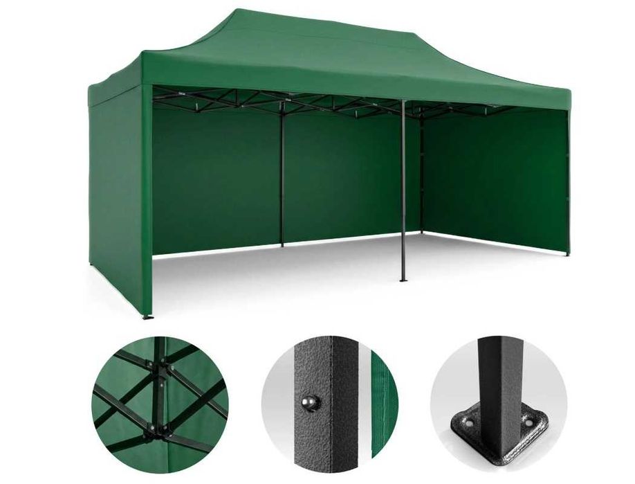 PAWILON HANDLOWY Ogrodowy 3x6m Automatyczny MOCNY - ZIELONY