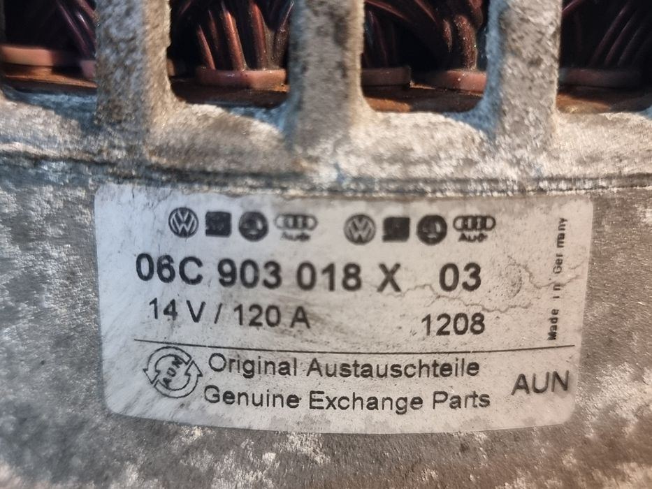 Alternator prądnica ładowania 12V 120A VAG numer części 06C903018X