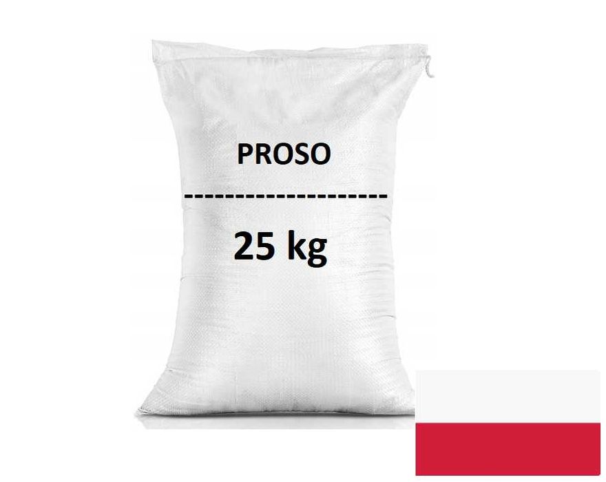 Proso białe dla ptaków kur papug 25kg wysyłka