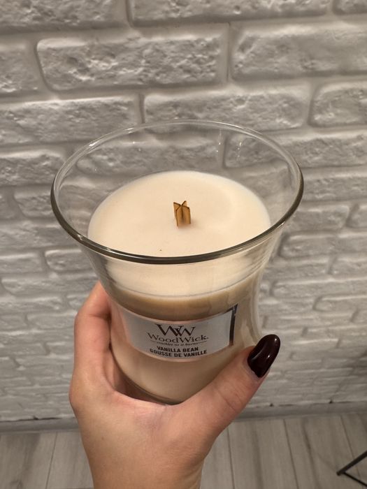 Ароматична свічка з ароматом ванілі woodwick vanilla bean 275