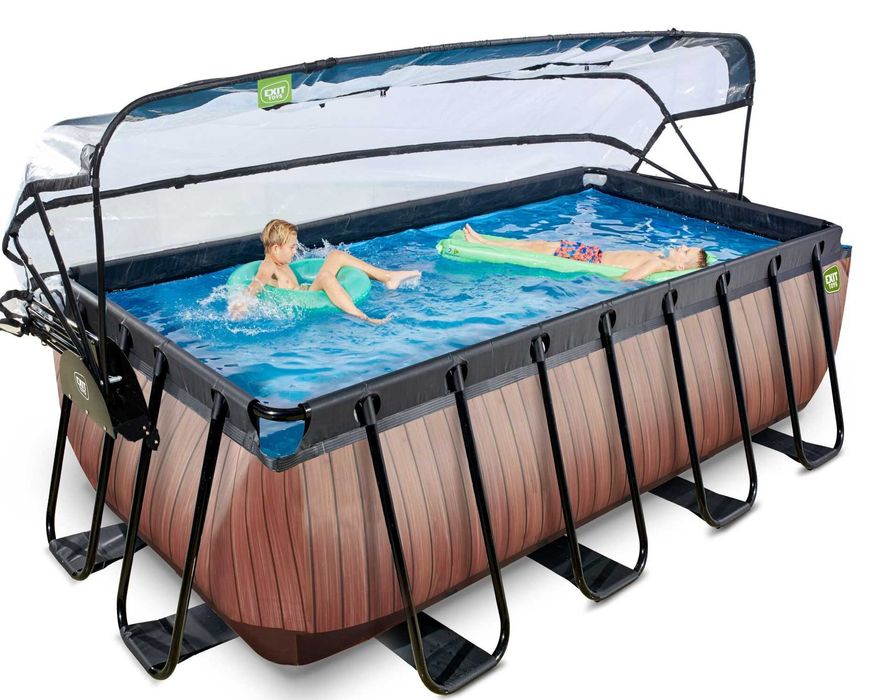 Розпродаж! Басейн каркасний EXIT з куполом 400х200х122 з підігрівом