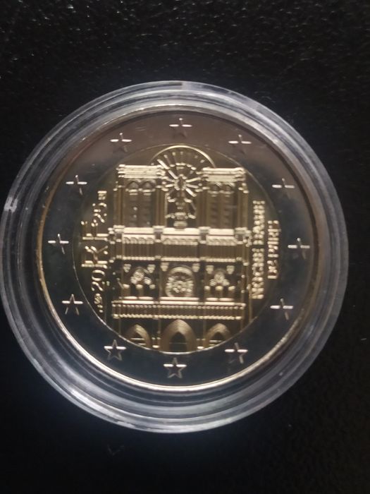 Moeda 2€  comemorativa França  Nôtre Dame FDC