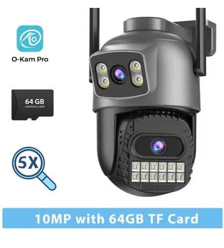 Câmara de Vigilância WIFI - Exterior Rotativa 10MP + Oferta Cartão