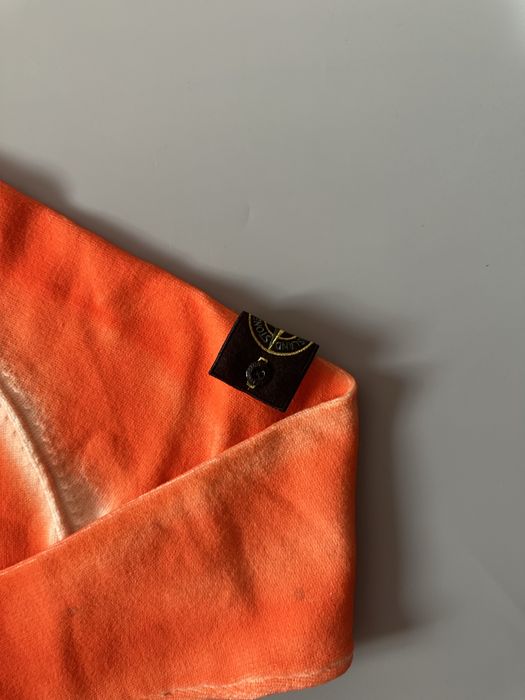 Stone Island Orange Off Dye Hand Sprayed Sweatshirts Коята