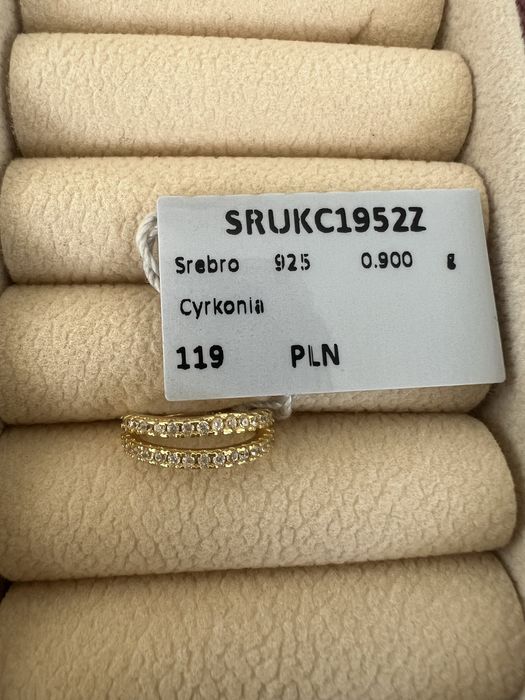 Kolczyk helix nowy srebro pozlacane