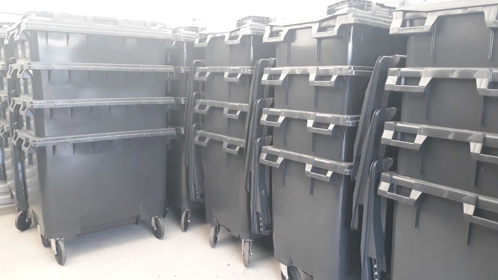 Pojemnik na BIO odpady kosz na śmieci brązowy atest EN 840 DOSTAWA !