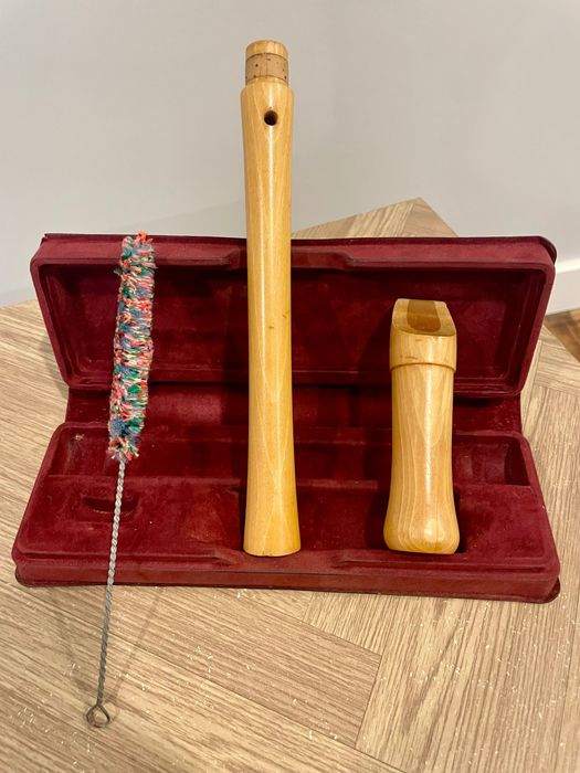 Flauta antiga de madeira Moeck