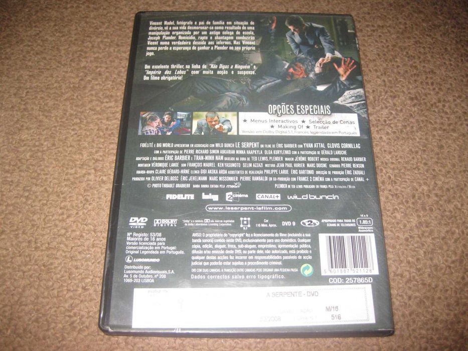 DVD "A Serpente" de Éric Barbier