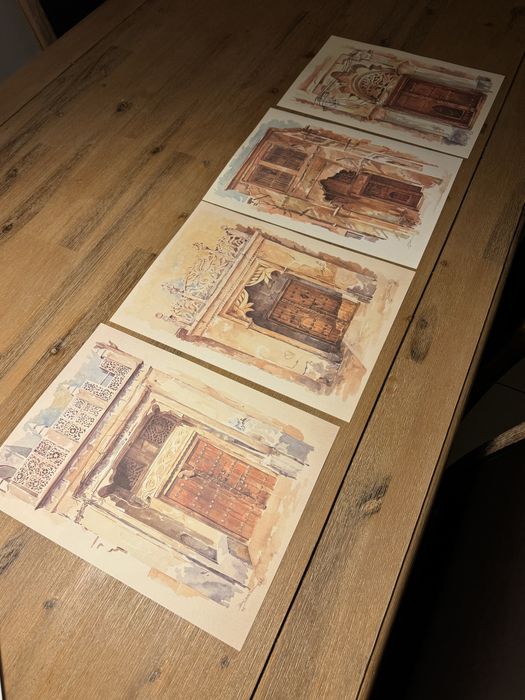 “Dziedzictwo Zatoki Arabskiej” Ihsana Al-Khateeba -akwarelowe obrazy