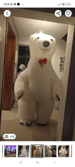 Duży biały miś maskotka 2,6 m
