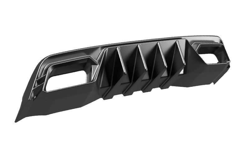 DIFUSOR TRASEIRO PARA CUPRA LEON 2020-2024 - PRETO BRILHO
