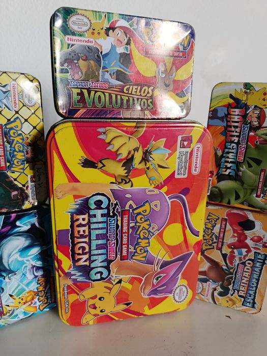 Pokémon caixas metálicas