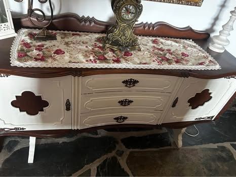 Conjunto rustico de movel casa de jantar recuperado
