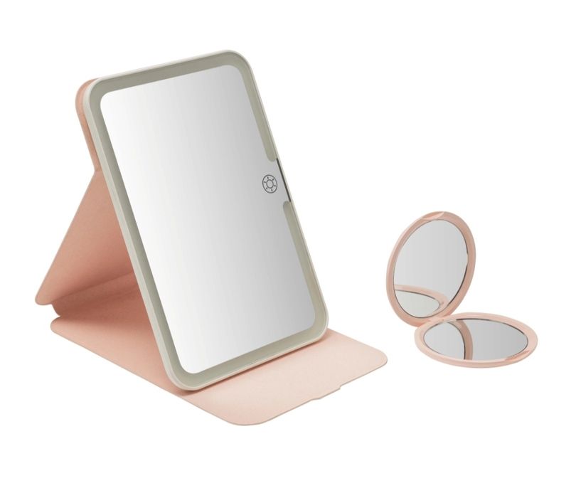 Dwa lusterka kosmetyczne Raven ELU005 podświetlane LED