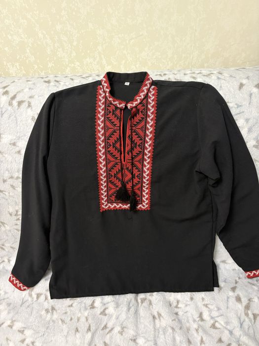 Дитяча/підліткова вишиванка чорна (зріст 158 см)