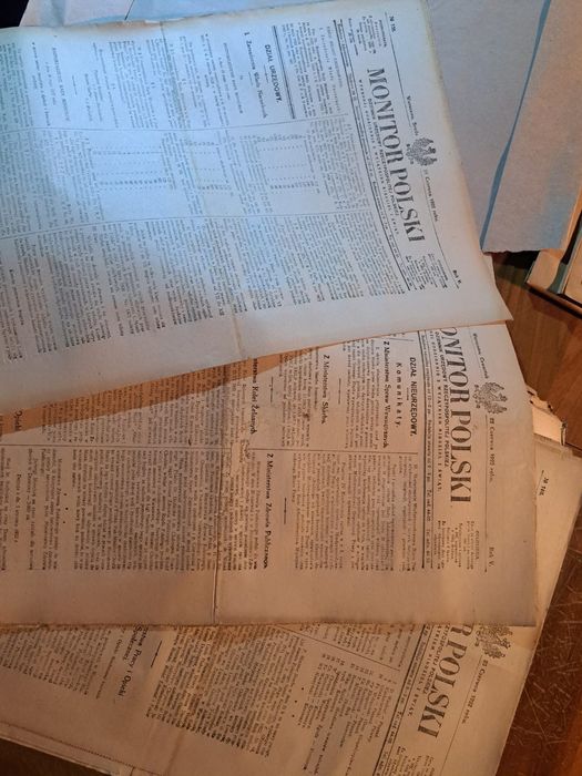 Monitor Polski 1922 nr. 1-145 1 półrocze dziennik urzędowy RP