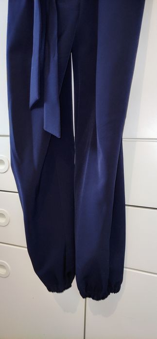 Elegancki granatowy kombinezon, rozmiar XL