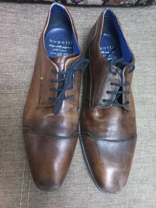 Кожаные туфли bugatti 46 р