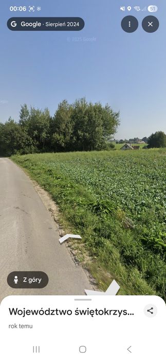 Działka 0,8650 ha budowlano-zagrodowa, przy  drodze gminnej