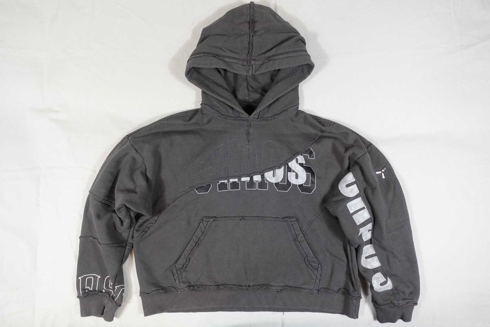 Bluza Chaos Gone Global Metal Line Szara Crop Fit Boxy Unikat S