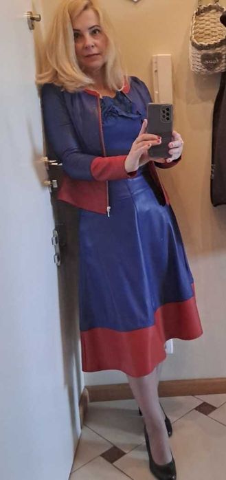 Spódnica i kurtka skórzana