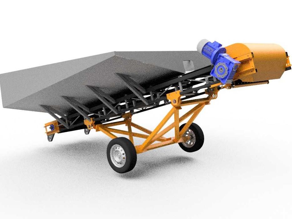 Бункер-питатель, перегрузчик, бункер, ленточный конвейер, транспортер