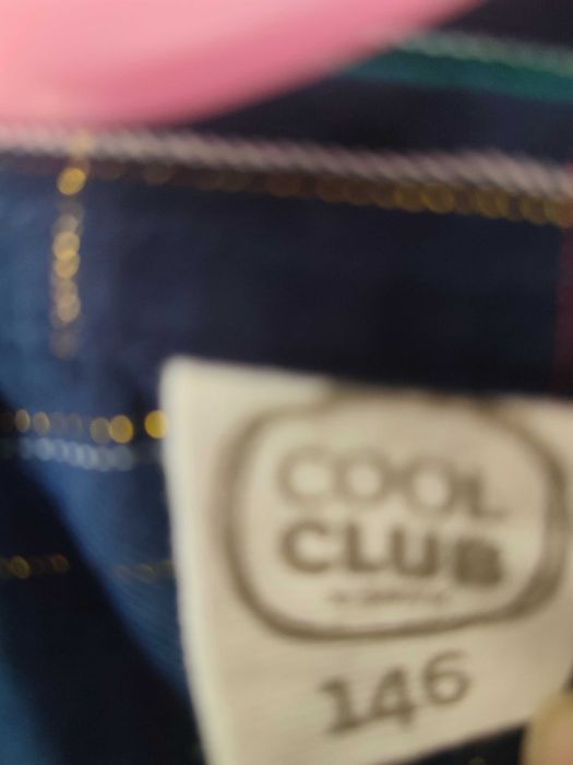 Koszula granatowa ze złotą nitką dziewczęca r146 CoolClub