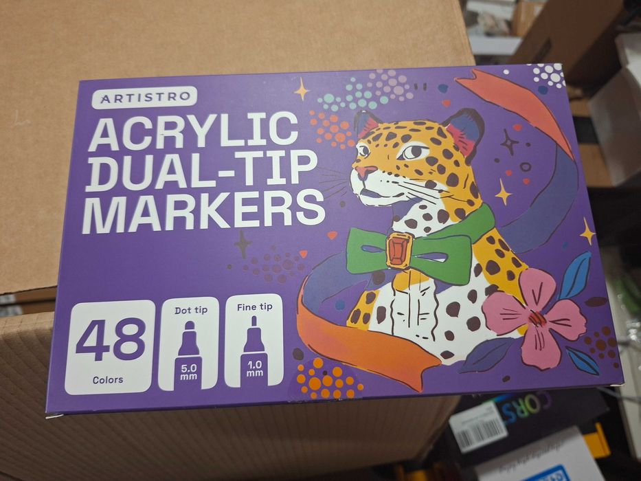 Artistro 48szt Zestaw Markerów akrylowych Markery Prezent Podówjne