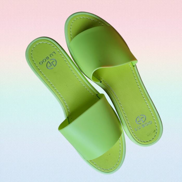 LU BOO klapki na plażę basen pod prysznic żółty neon fluo R. 38 Nowe